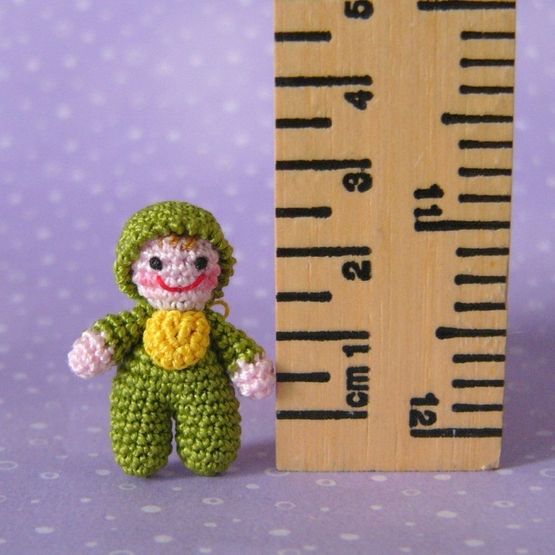 Miniature Itty Bitty Baby Doll AMIGURUMI Crochet PATTERN image 3