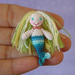 Miniature Mermaid AMIGURUMI Crochet PATTERN image 1