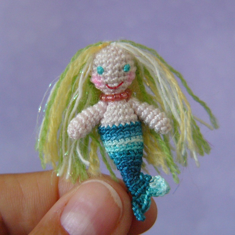 Miniature Mermaid AMIGURUMI Crochet PATTERN image 3