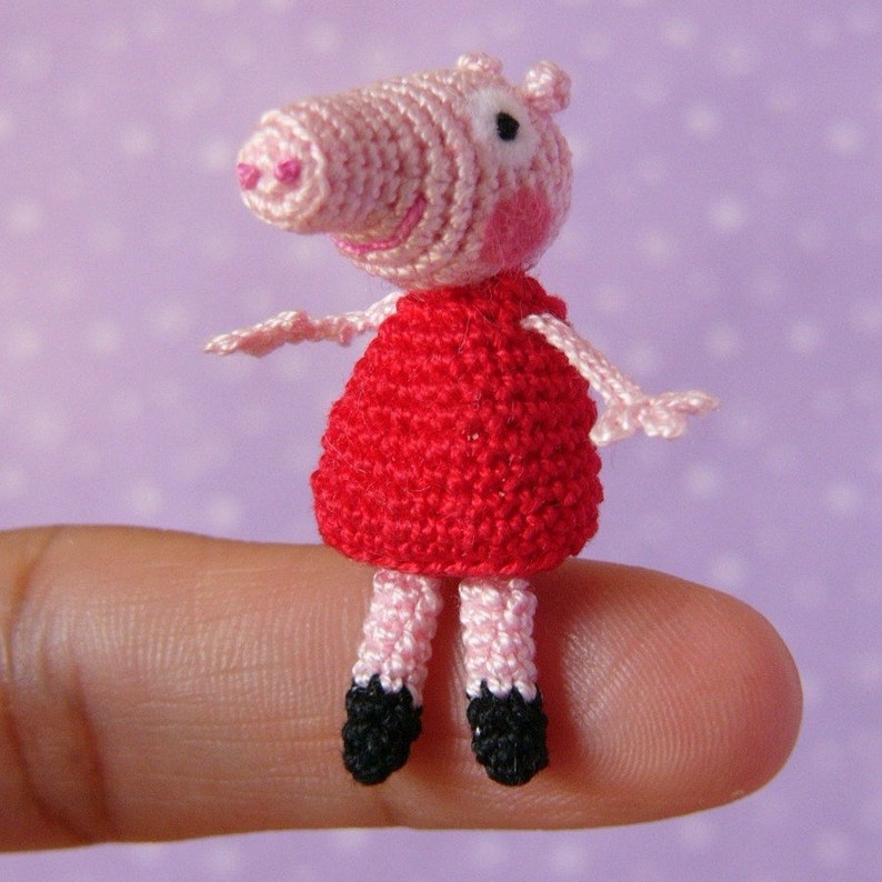 Miniature Peppa Pig AMIGURUMI Crochet PATTERN zdjęcie 4