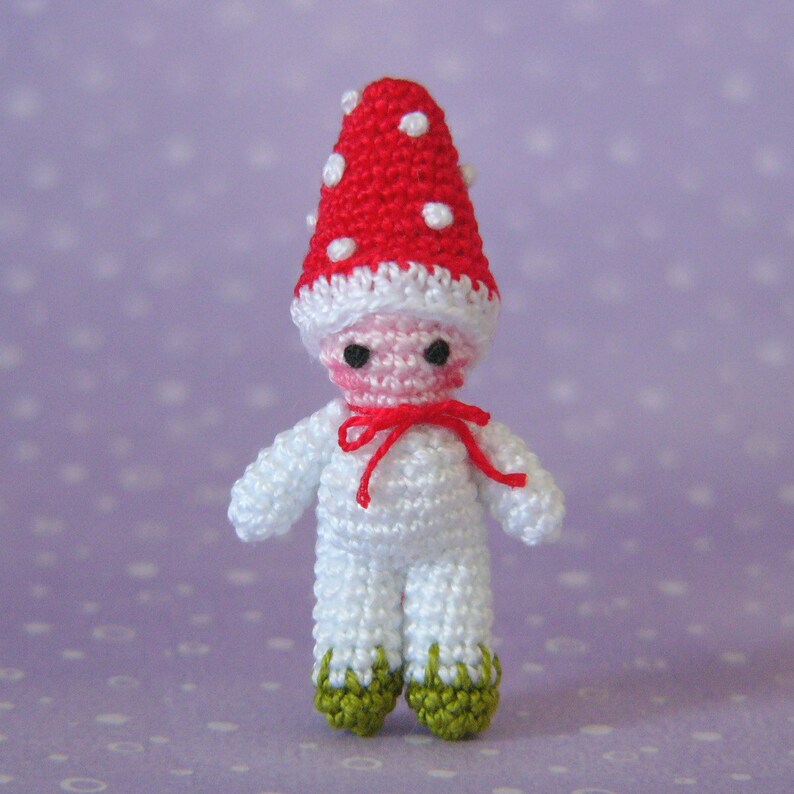 Miniature Toadstool Doll AMIGURUMI Crochet PATTERN image 5