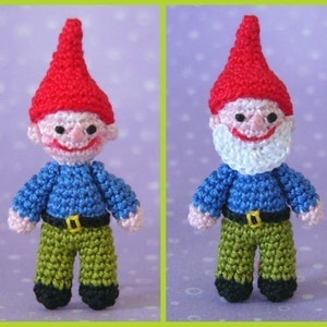 Miniature Garden Gnome AMIGURUMI Crochet PATTERN image 3