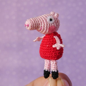 Miniature Peppa Pig AMIGURUMI Crochet PATTERN zdjęcie 3