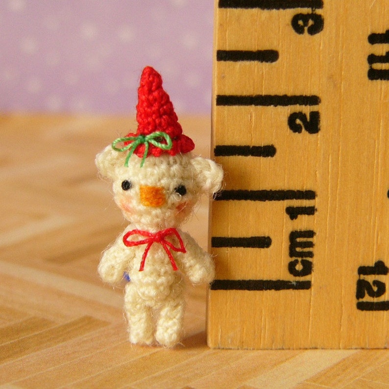 Micro Miniature Bear AMIGURUMI Crochet PATTERN image 3