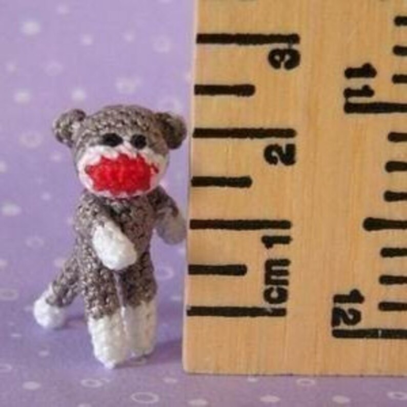 Miniature Articulated Sockmonkey AMIGURUMI Crochet PATTERN image 5