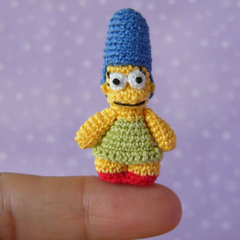 Miniature Cartoon Woman AMIGURUMI Crochet PATTERN image 1