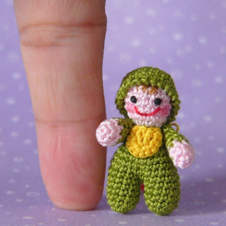 Miniature Itty Bitty Baby Doll AMIGURUMI Crochet PATTERN image 5
