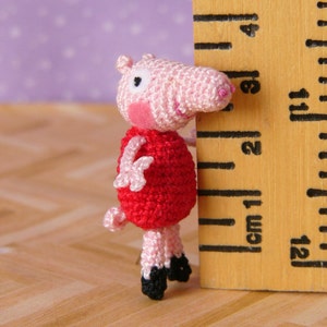 Miniature Peppa Pig AMIGURUMI Crochet PATTERN image 5