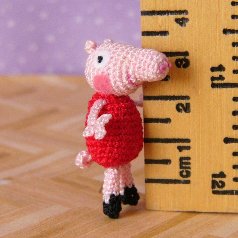 Miniature Peppa Pig AMIGURUMI Crochet PATTERN zdjęcie 5