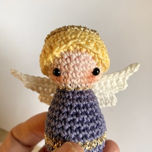 Miniature Tiny Christmas Angel AMIGURUMI Crochet PATTERN imagen 2