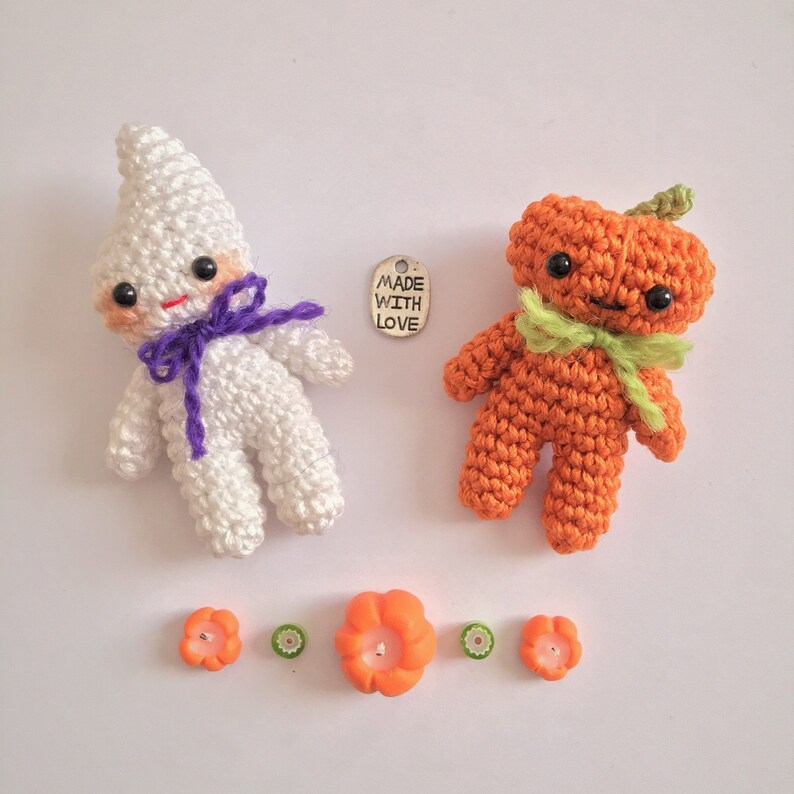 Miniature Chibi Ghost AMIGURUMI Crochet PATTERN immagine 3