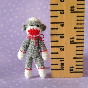 Miniature Punch Sockmonkey AMIGURUMI Crochet PATTERN image 4