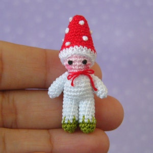 Miniature Toadstool Doll -  AMIGURUMI Crochet PATTERN