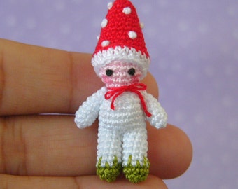 Miniature Toadstool Doll -  AMIGURUMI Crochet PATTERN