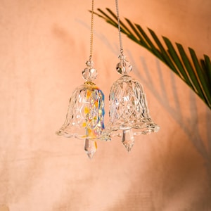 Handmade Glass Wind Chimes,Stained Glass Wind Chime,Suncatcher for Window Hanging,Crystal Rainbow,Wind Chimes,Garden Decor,Housewarming Gift
