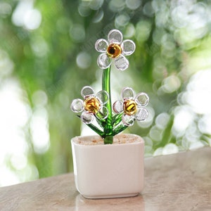 Handmade Glass Succulent Potted Plant,Glass Cactu,Handmade Glass Art ,Stained Glass Office Decor,Artificial Plant,Cactus Lover,Birthday Gift