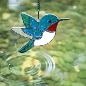 Stained Glass Window Hanging,100% Handmade Glass Cute Bird Window Hanging,Glass Bird Suncatcher,Glass Art,Housewarming Gift,Birthday Gift