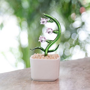 Handmade Glass Cactu,Glass Succulent Potted Plant,Office Decor Glass Art,Stained Glass,Artificial House Plant,Cactus Lover,Mother‘s Day Gift