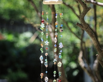 Atrapasueños de vidrio hecho a mano, creador de arcoíris para el jardín, decoración minimalista