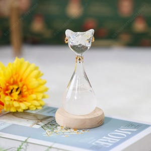 Glass Weather Predictor,Egyptian Cat Weather Bottle,Glass thermometer,Weather thermometer,Glass Desktop Decoration,XmasGift,HousewarmingGift