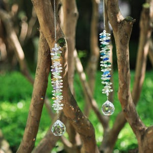 Crystal Window Hanger,Handmade Crystal Suncatcher Hanging,Glass Rainbow Maker,Home Decor,Housewarming Gift,Gift for Her,Boho Suncatcher