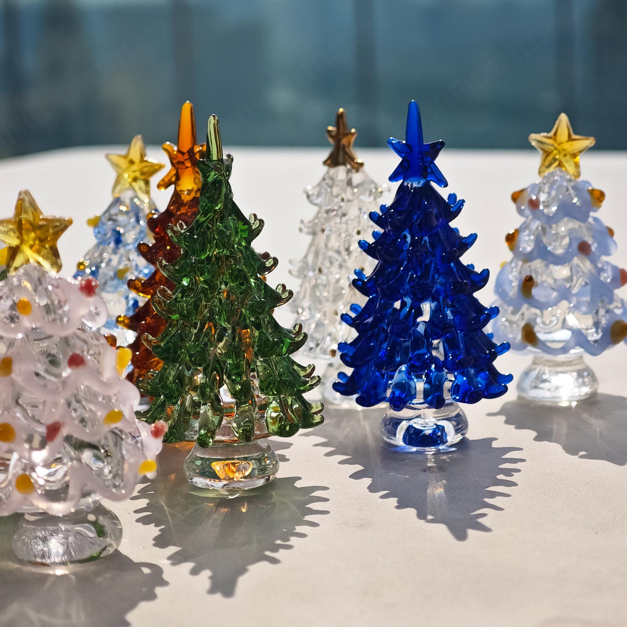 Handmade Glass Christmas Tree Decor, Zibo Artistry, Festive Ornament - Etsy