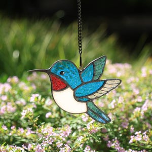 100% Handmade Glass Cute Birds Window Hanging,Stained Glass Birds Suncatcher,Glass Window Hanging,Glass Art, Housewarming Gift,Birthday Gift