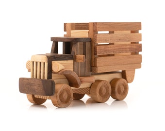 Wooden Agricultural Truck Toy, Handmade Wooden Toys / PERSONALIZED