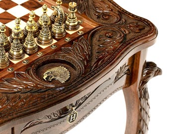 Table d'échecs de luxe - Aigle
