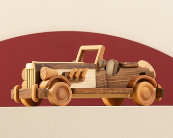 Handmade Wooden Retro Car Toy: Personalized Engraved Gift - Etsy