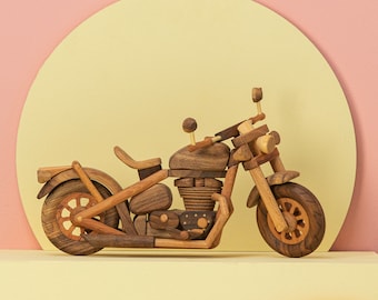 Handmade Wooden Motorcycle Toy: Personalized Wood Bike Gift - Etsy