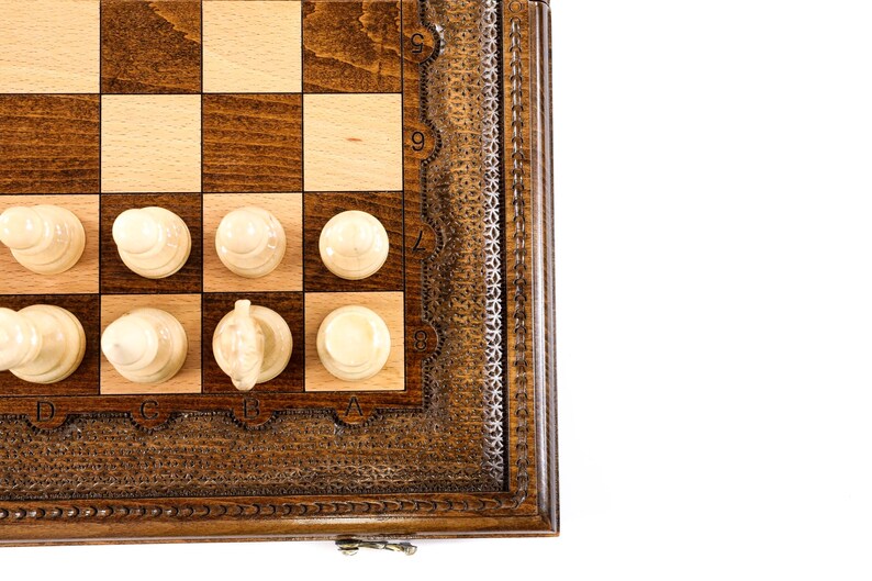 Handcrafted Chess Set: Wooden Chess Board / FREE PERSONALIZATION / 6 SIZES image 10
