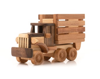 Wooden Agricultural Truck Toy, Handmade Wooden Toys / PERSONALIZED