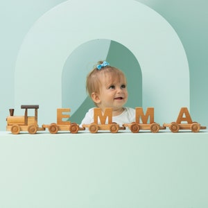 Handmade Train Name, Wooden Train With Name, Toy Train Set With Name, Personalized Train