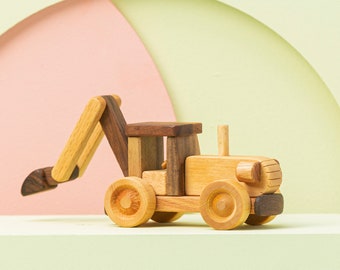 Handmade Tractor Toy, Wooden Tractor, Personalized Toys