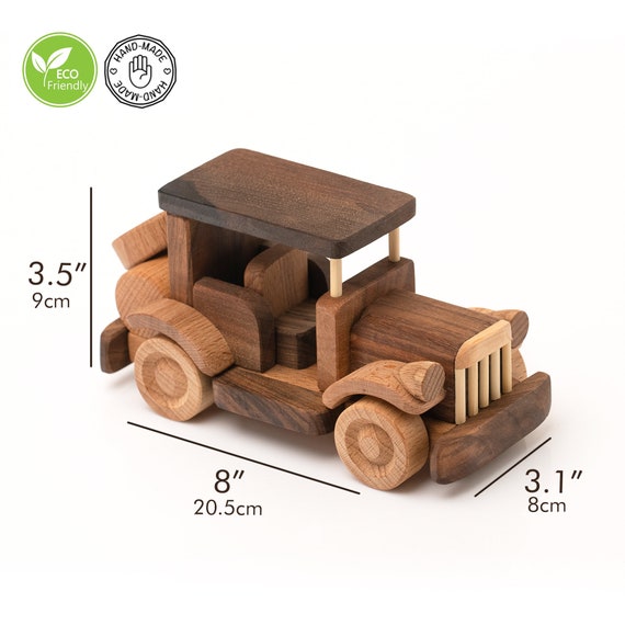 Handmade Wooden Retro Car Toy, Personalized Baby Gift - Etsy