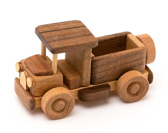 Handmade Wooden Toy Truck: Personalized Wood Car Push Toy