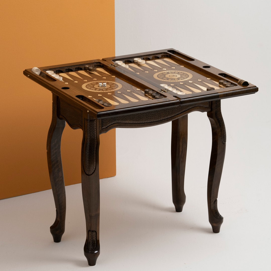 Table Pattern Ingravings Wooden Backgammon Table Engraved Ornaments / Custom Engravings ...