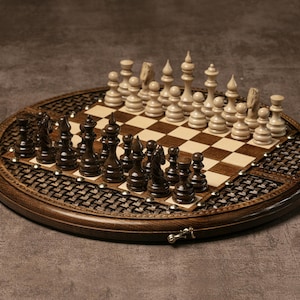 Elegant Chess Set With Bronze Details / HANDMADE