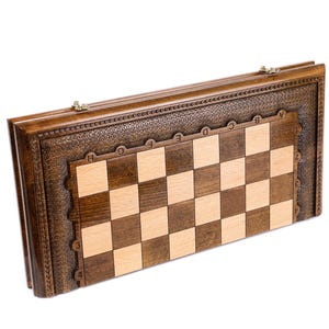 Handcrafted Chess Set: Wooden Chess Board / FREE PERSONALIZATION / 6 SIZES image 8