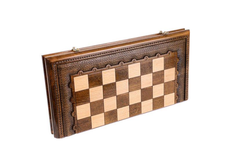 Handcrafted Chess Set: Wooden Chess Board / FREE PERSONALIZATION / 6 SIZES image 8
