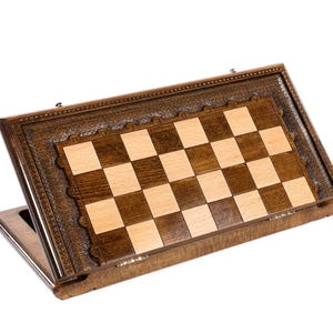 Handcrafted Chess Set: Wooden Chess Board / FREE PERSONALIZATION / 6 SIZES image 7
