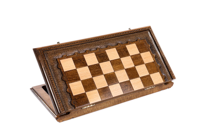 Handcrafted Chess Set: Wooden Chess Board / FREE PERSONALIZATION / 6 SIZES image 7