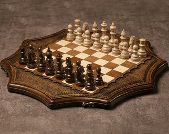 Unique Star shaped Chess Set / PERSONALIZED / HANDMADE