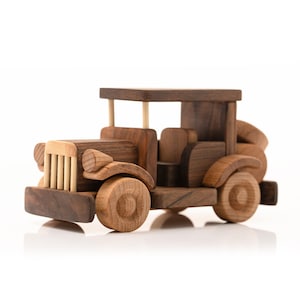 Wooden Retro Car Toy, Retro Push Car, Handmade Car Toys, Personalized Baby Gifts, Gift for Kids