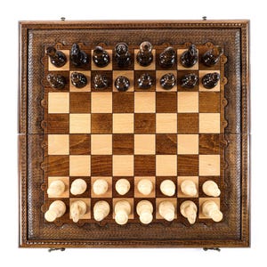Handcrafted Chess Set: Wooden Chess Board / FREE PERSONALIZATION / 6 SIZES image 9