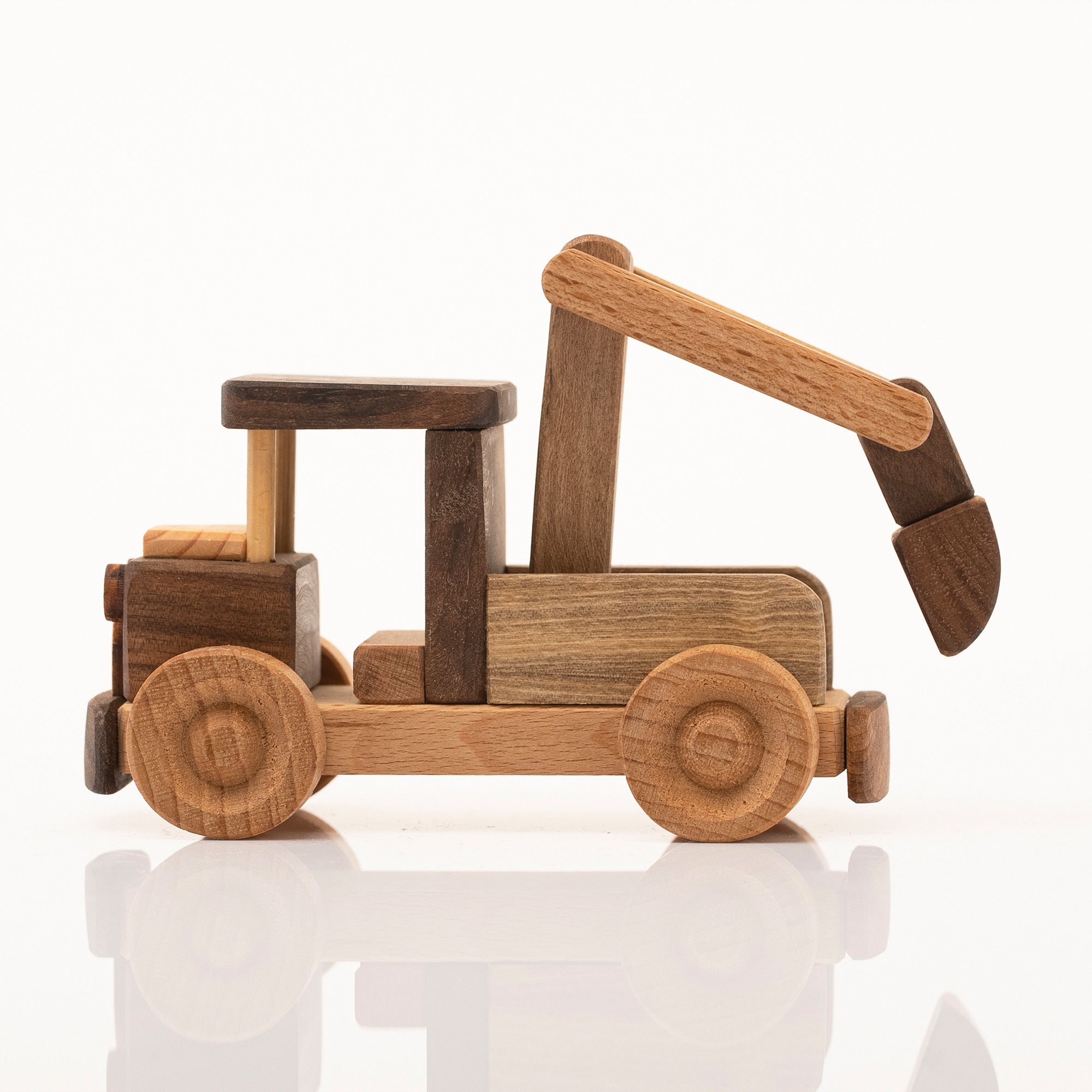 Spielzeug Bagger LKW, handgemachtes Spielzeug Baby Geschenk, Kleinkind