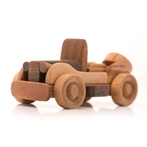 Wooden Old Fashioned Car, Wood Race Car, Handmade Wooden Toys For Boys, Wooden Toy Car, Birthday Gift / PERSONALIZED