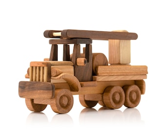 Wooden Toy Fire Truck, Wooden Toy Car, Gifts For Toddlers, Birthday Gift for Kids, Personalized Gifts