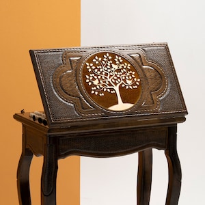 Wooden Chess Table - Tree of Life / Handmade